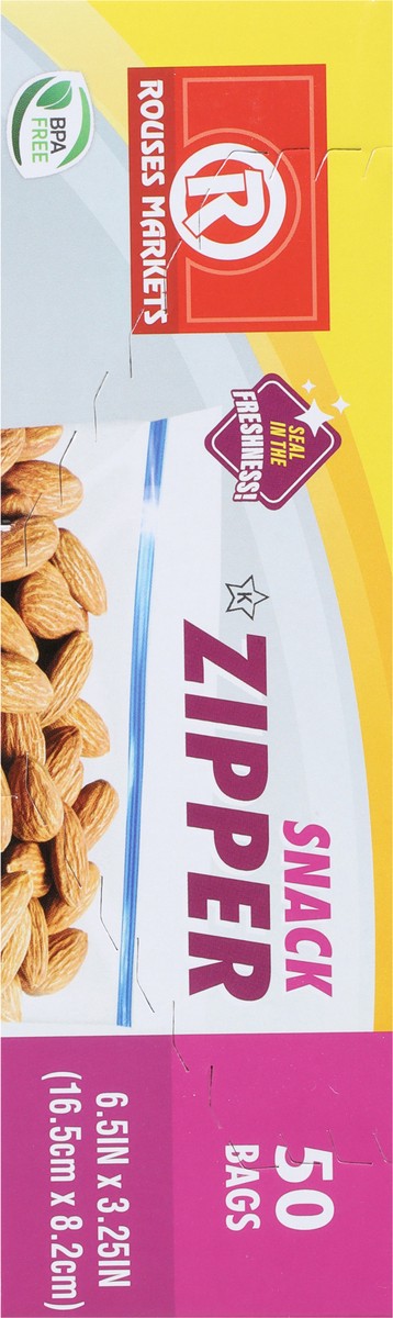 slide 5 of 9, Rouses Markets Snack Zipper Bags 50 ea, 50 ct