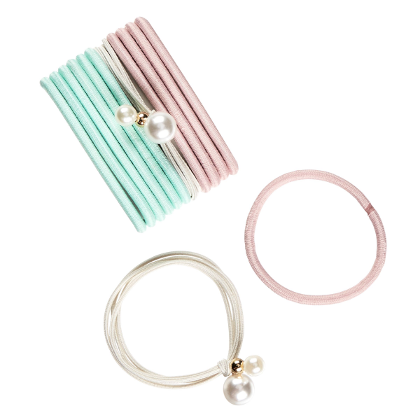 slide 5 of 5, scünci Scunci Elastics With Pearls, 14 Ct, 14 ct