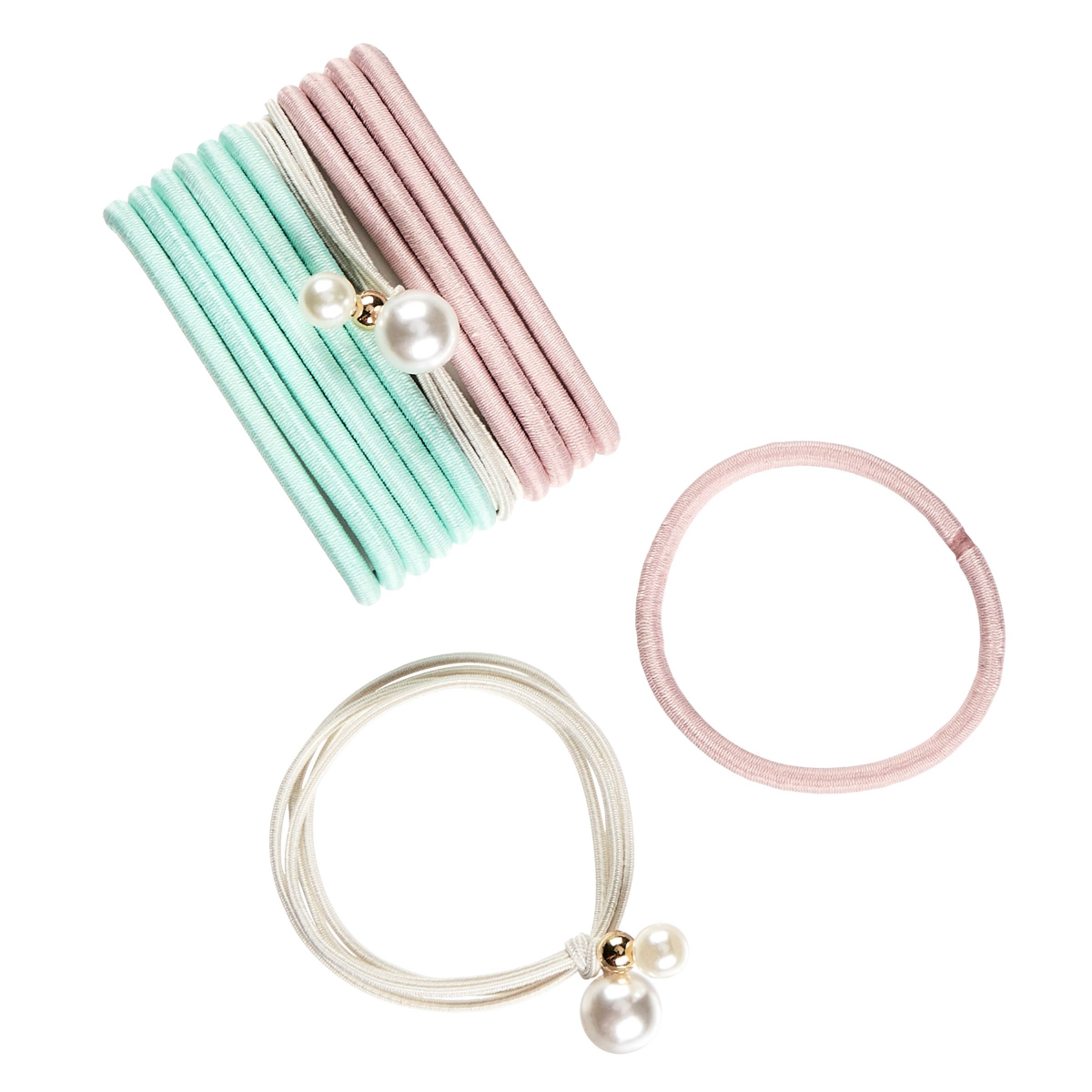 slide 3 of 5, scünci Scunci Elastics With Pearls, 14 Ct, 14 ct