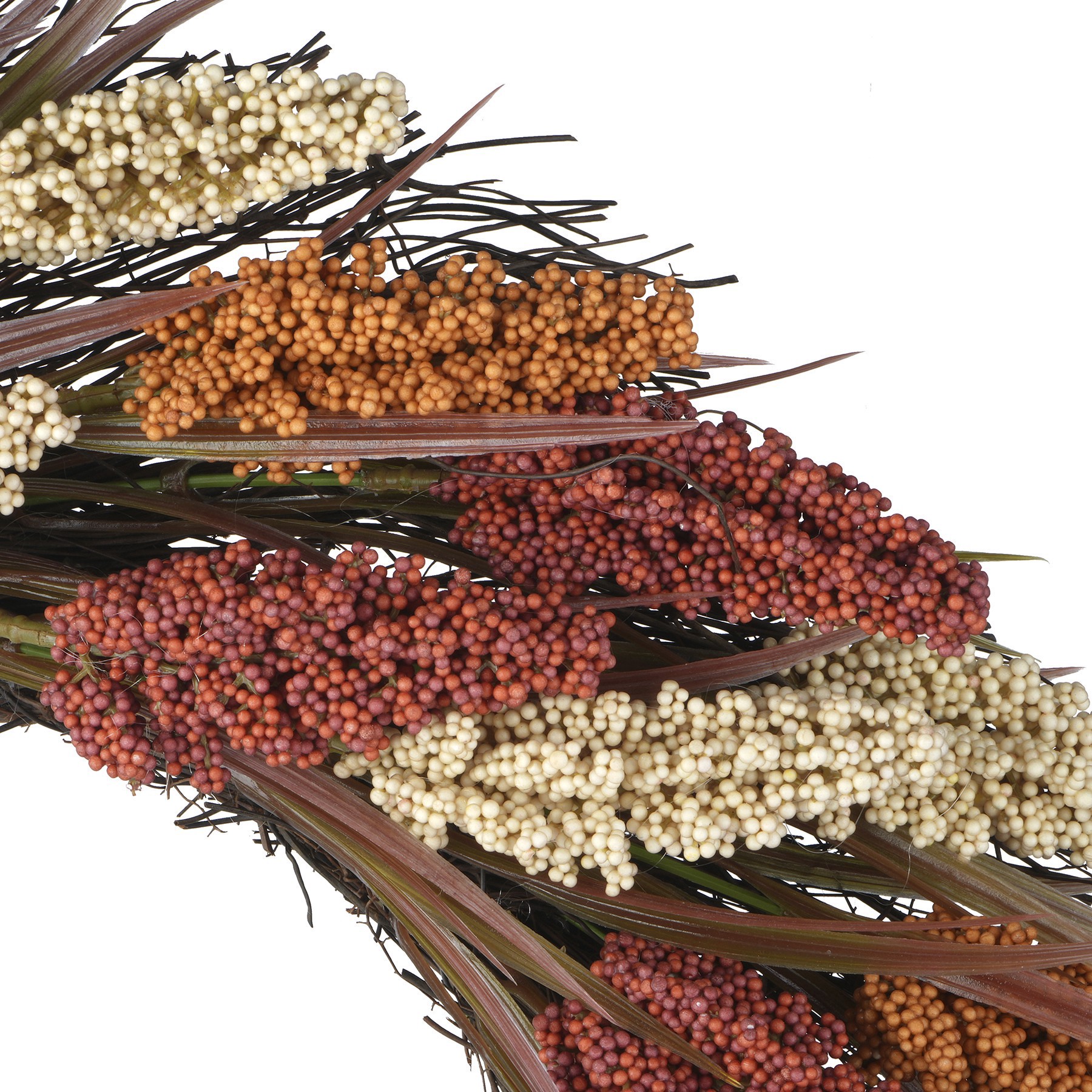 slide 2 of 2, 22" Orange Heather Wreath By Ashland, 22 in