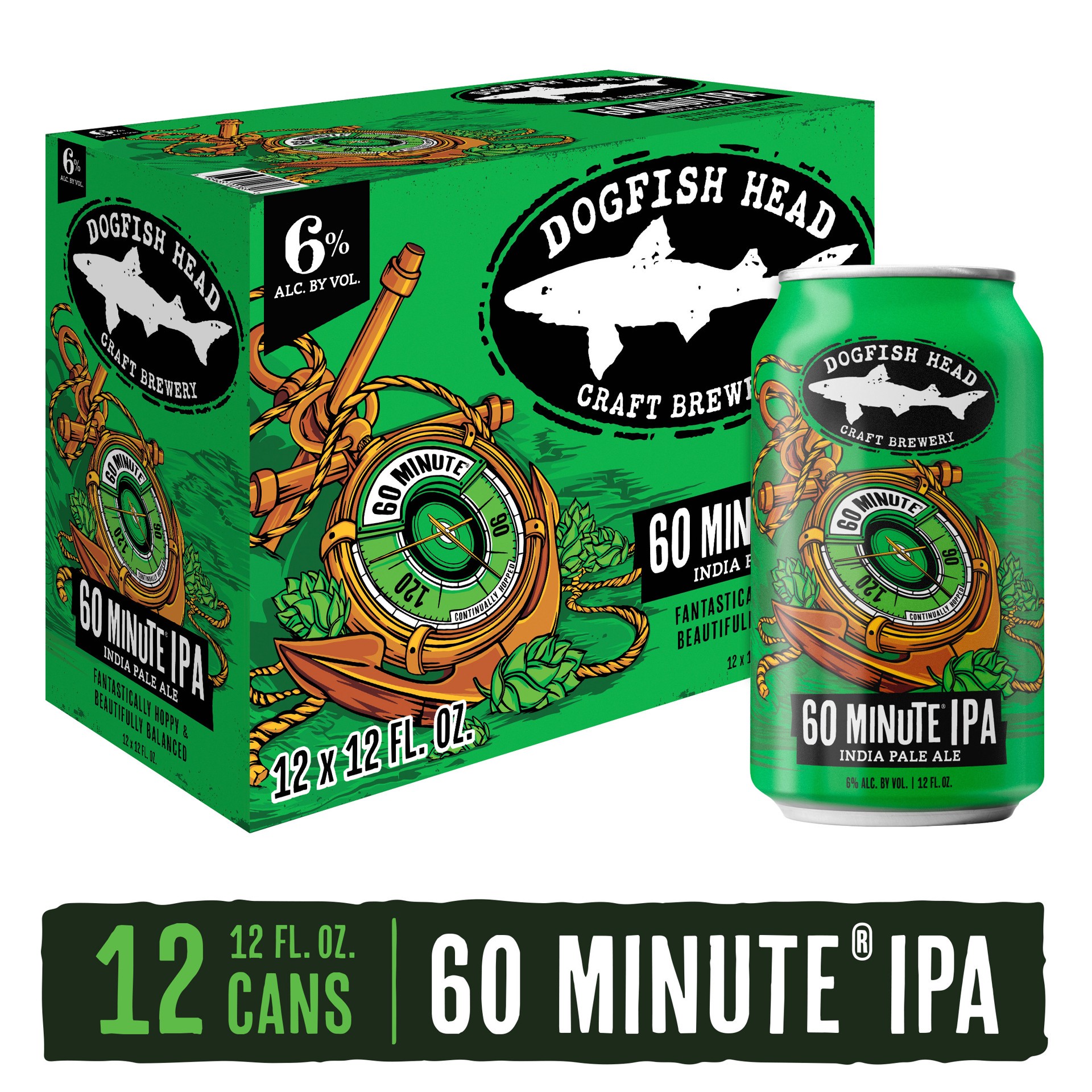slide 1 of 8, Dogfish Head Beer 60 Minute IPA (12 fl. oz. Can, 12pk.), 12 ct; 12 fl oz