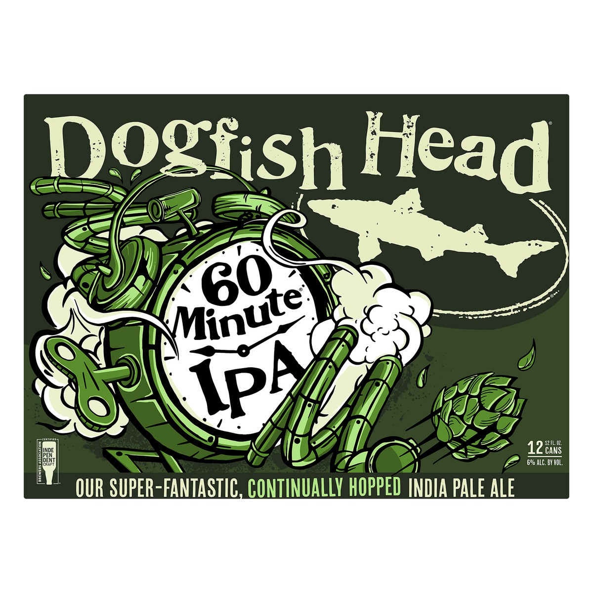 slide 4 of 8, Dogfish Head Beer 60 Minute IPA (12 fl. oz. Can, 12pk.), 12 ct; 12 fl oz