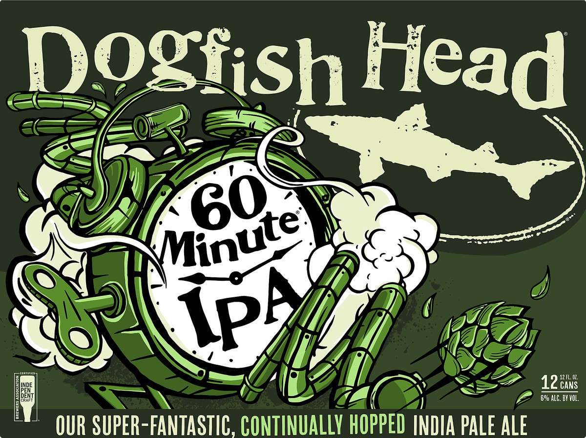 slide 8 of 8, Dogfish Head Beer 60 Minute IPA (12 fl. oz. Can, 12pk.), 12 ct; 12 fl oz