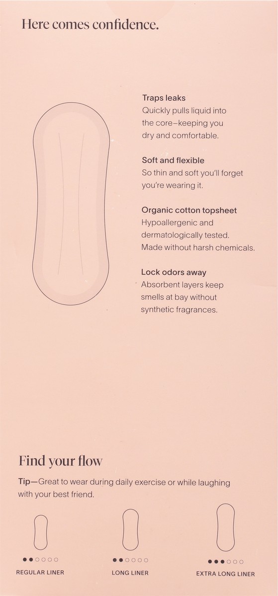 slide 10 of 10, Cora Organic Bladder Liner Extra Long, 30 ct