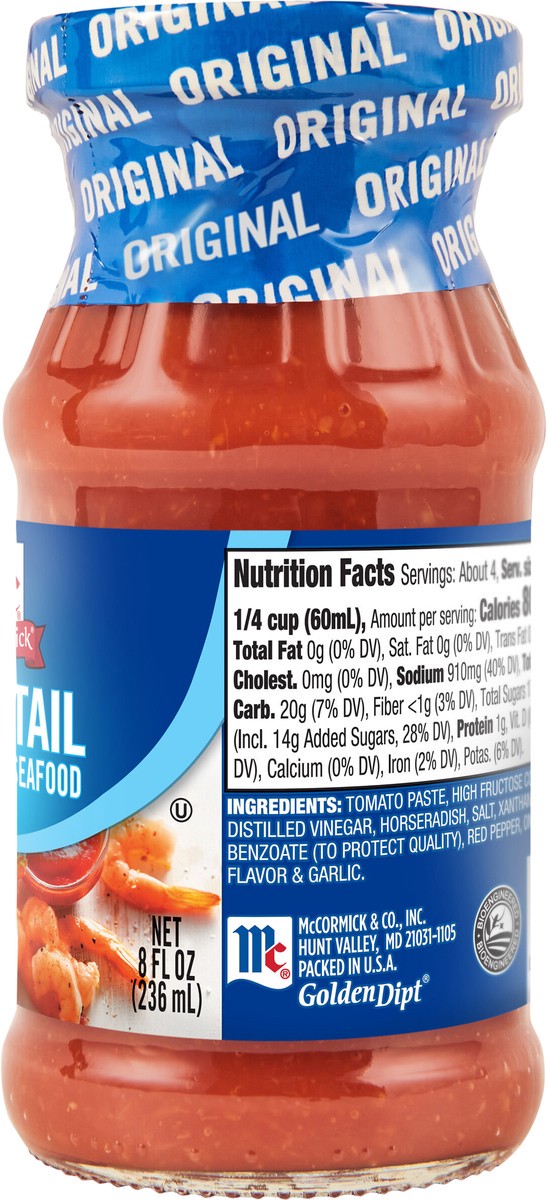 slide 3 of 9, McCormick GOLDEN DIPT Seafood Cocktail Sauce, 8.0 fl oz, 8 fl oz