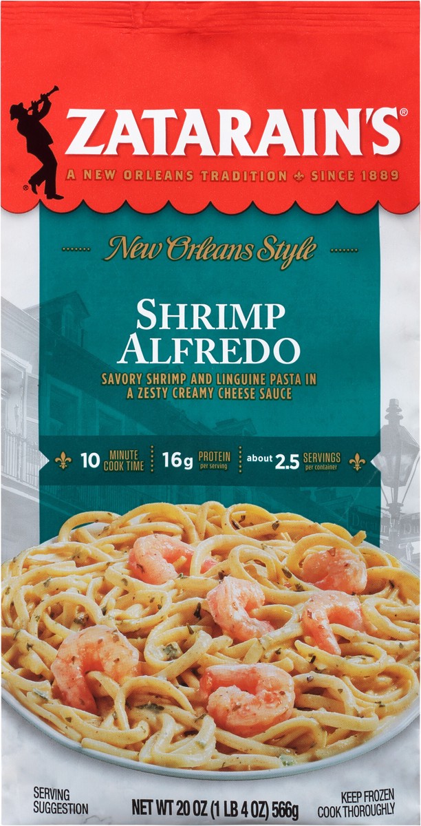 slide 6 of 14, Zatarain's Frozen Meal - Shrimp Alfredo, 20 oz