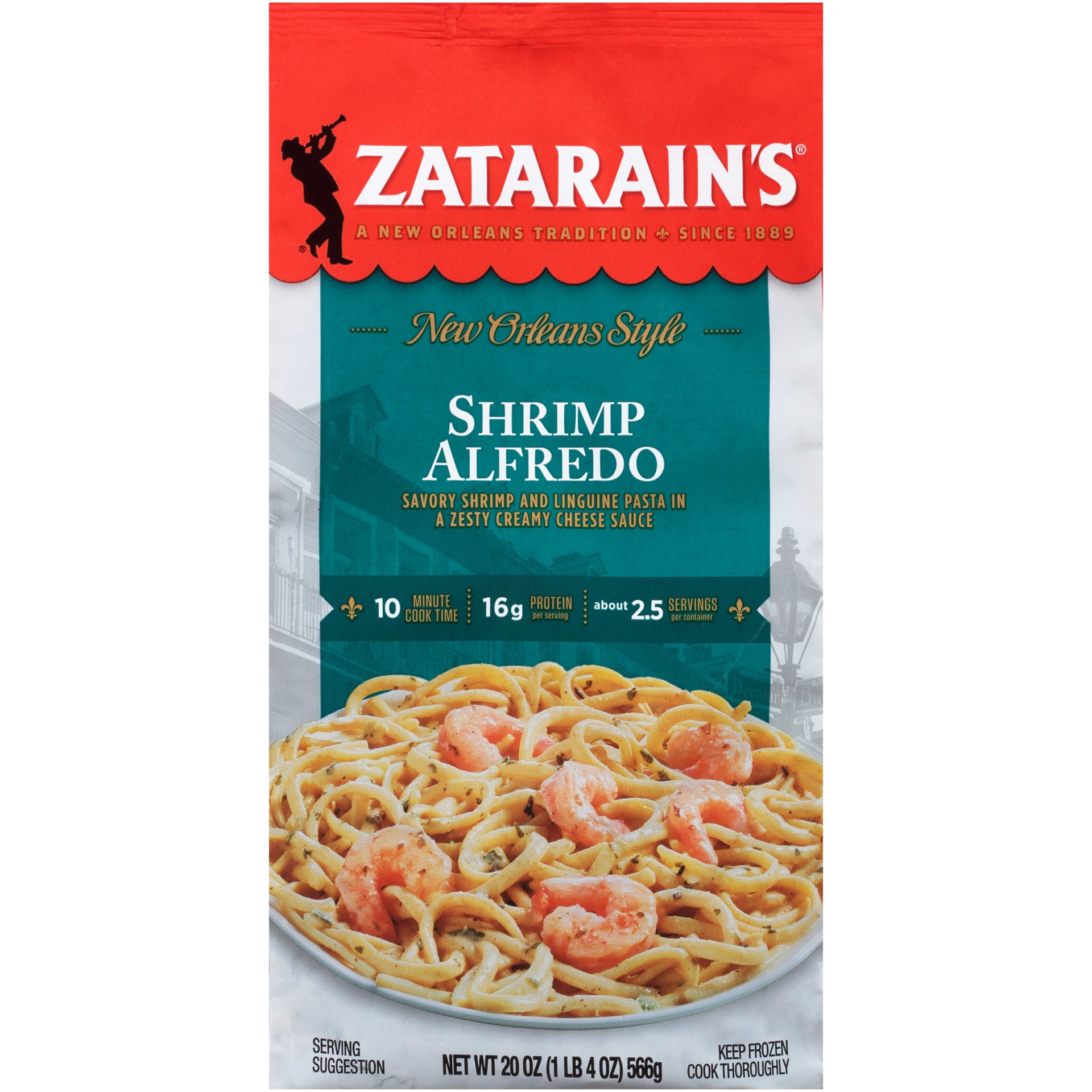 slide 1 of 14, Zatarain's Frozen Meal - Shrimp Alfredo, 20 oz