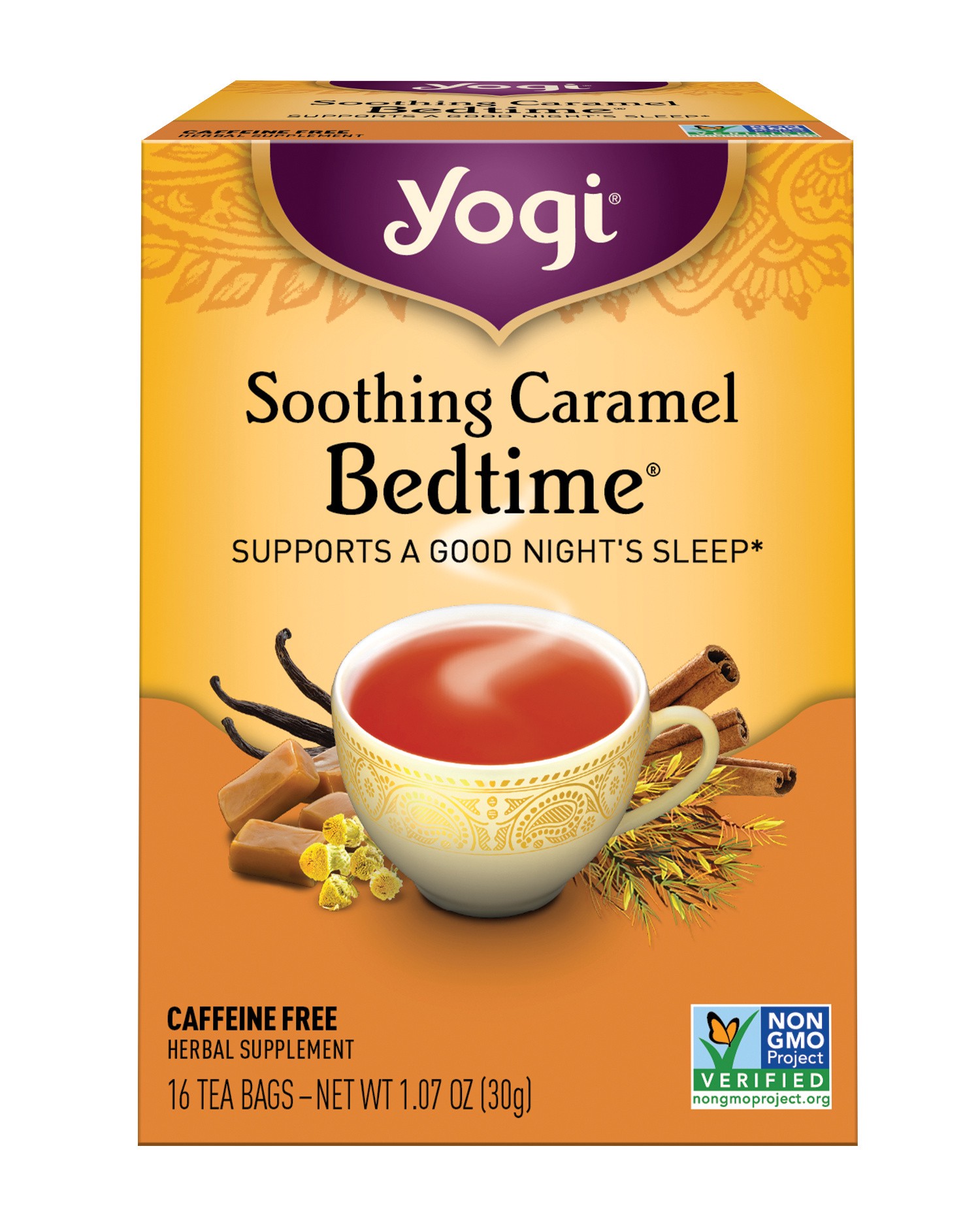 slide 4 of 5, Yogi Bedtime Soothing Caramel Herbal Tea 16 Tea Bags, 16 ct