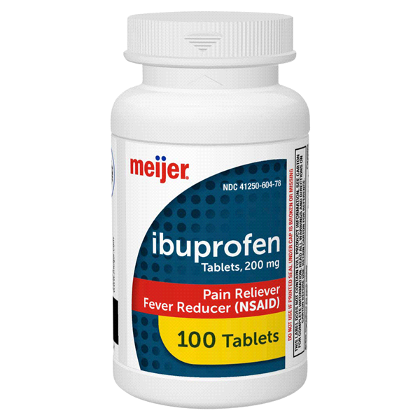 slide 8 of 29, Meijer Ibuprofen Tablets USP, Pain Reliever/Fever Reducer, 200 mg, 100 ct