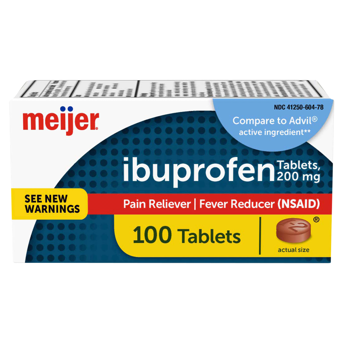 slide 1 of 29, Meijer Ibuprofen Tablets USP, Pain Reliever/Fever Reducer, 200 mg, 100 ct