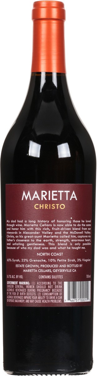 slide 2 of 9, Marietta Cellars Marietta Red Blend Christo Wine, 750 ml