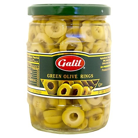 slide 1 of 1, Galil Olives Green Rings Jar, 18.93 oz