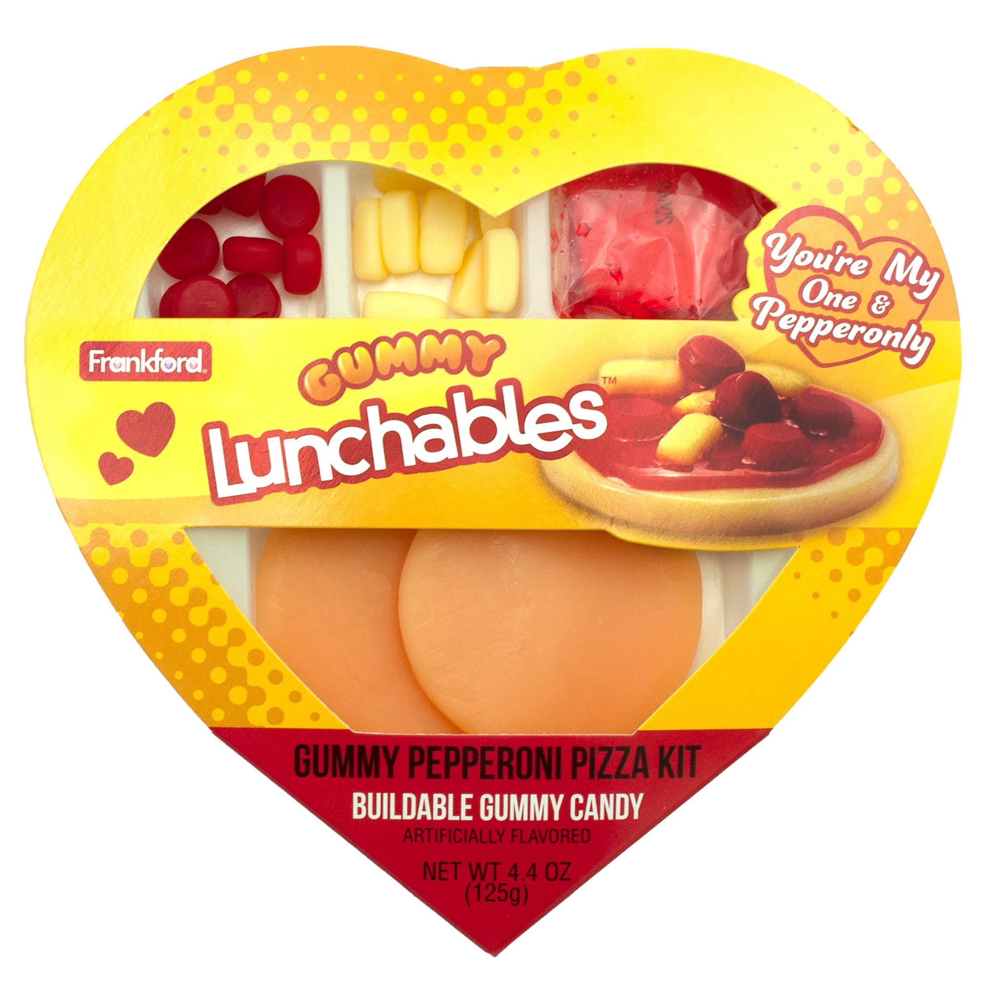 slide 1 of 1, Lunchables Frankford Valentine's Gummy Lunchables Pepperoni Pizza Kit - 4.66oz, 4.66 oz