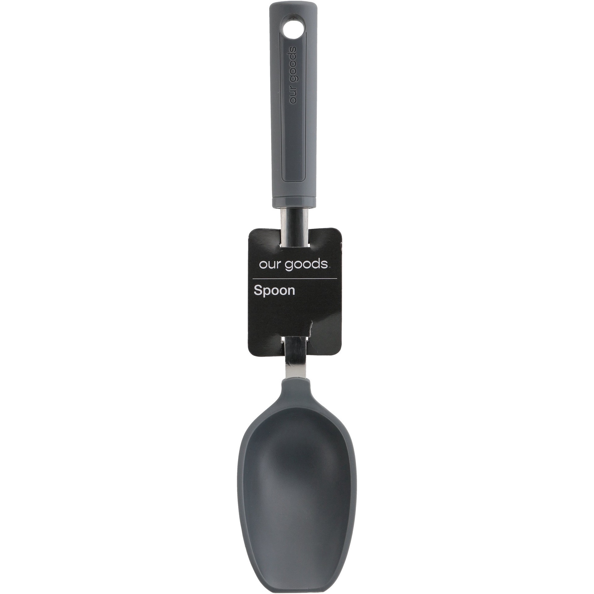 slide 1 of 1, our goods Serving Spoon - Black, 1 ct
