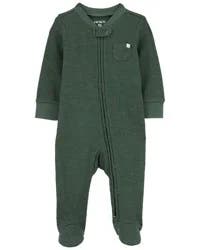 Carter's Baby 1-Piece Thermal Textured Footie Pajamas Green PRE