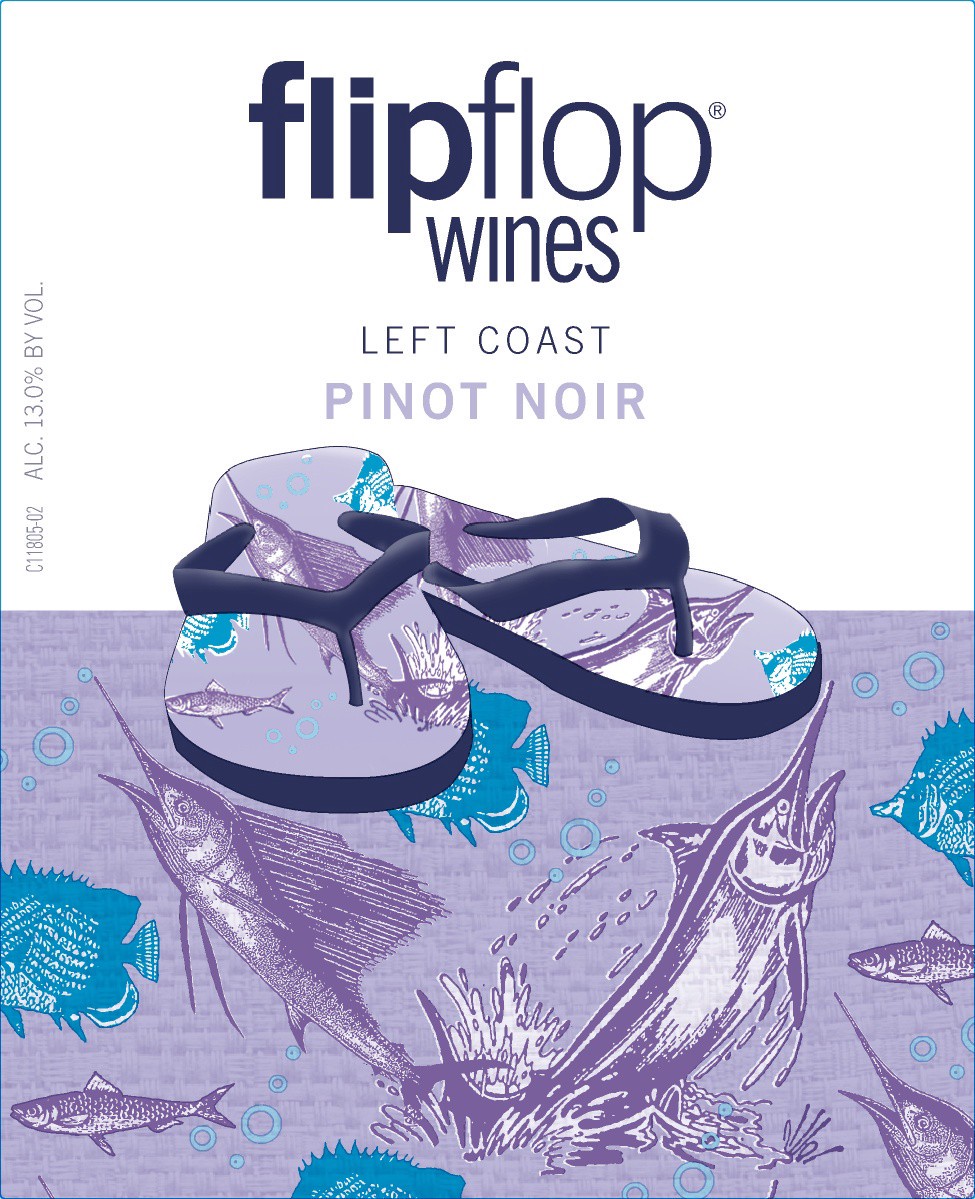 slide 2 of 3, flipflop Pinot Noir, Red Wine, Chile, 1 ct, 750ml Bottle, 750 ml