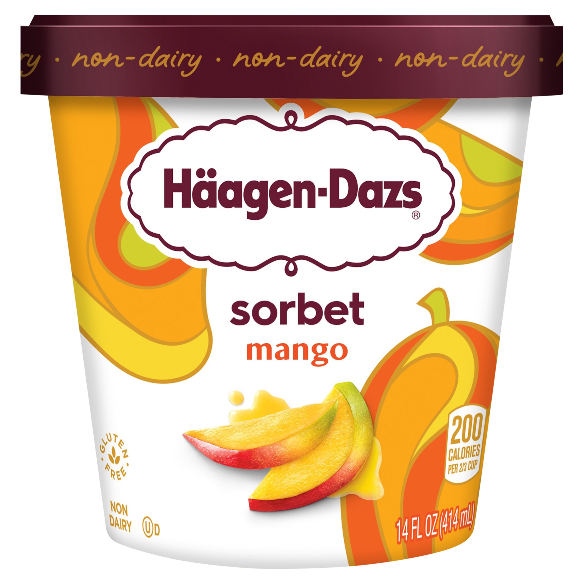 slide 1 of 7, Haagen-Dazs Mango Sorbet, 14 fl oz