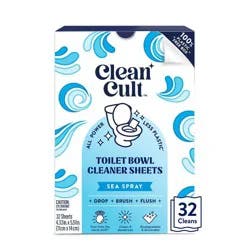 Cleancult Sea Spray Toilet Bowl Cleaner Sheets - 32ct