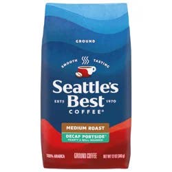 Seattle's Best Coffee Decaf Medium Roast Ground 100% Arabica Portside Coffee 12 oz