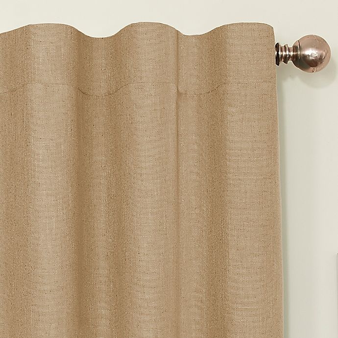 slide 2 of 2, Brielle Room Darkening Rod Pocket/Back Tab Window Curtain Panel - Natural, 108 in