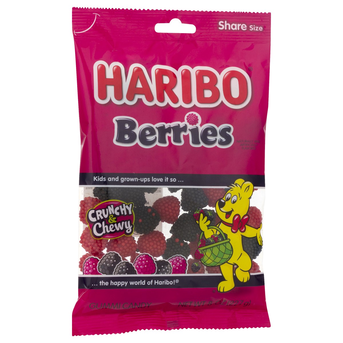 slide 2 of 9, Haribo Gummi Berries, 8 oz