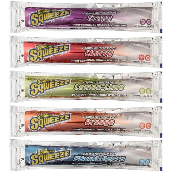 slide 1 of 1, Sqwincher Sqweeze Assorted Flavor Electrolyte Freezer Pops Pops, 10 ct; 3 fl oz