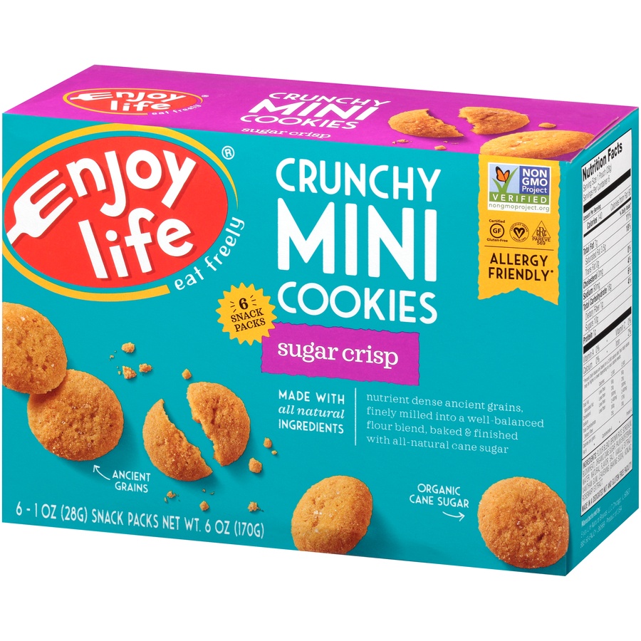 slide 3 of 8, Enjoy Life Crunchy Minis Sugar Crisp Snack Packs Snack Packs, 6 oz