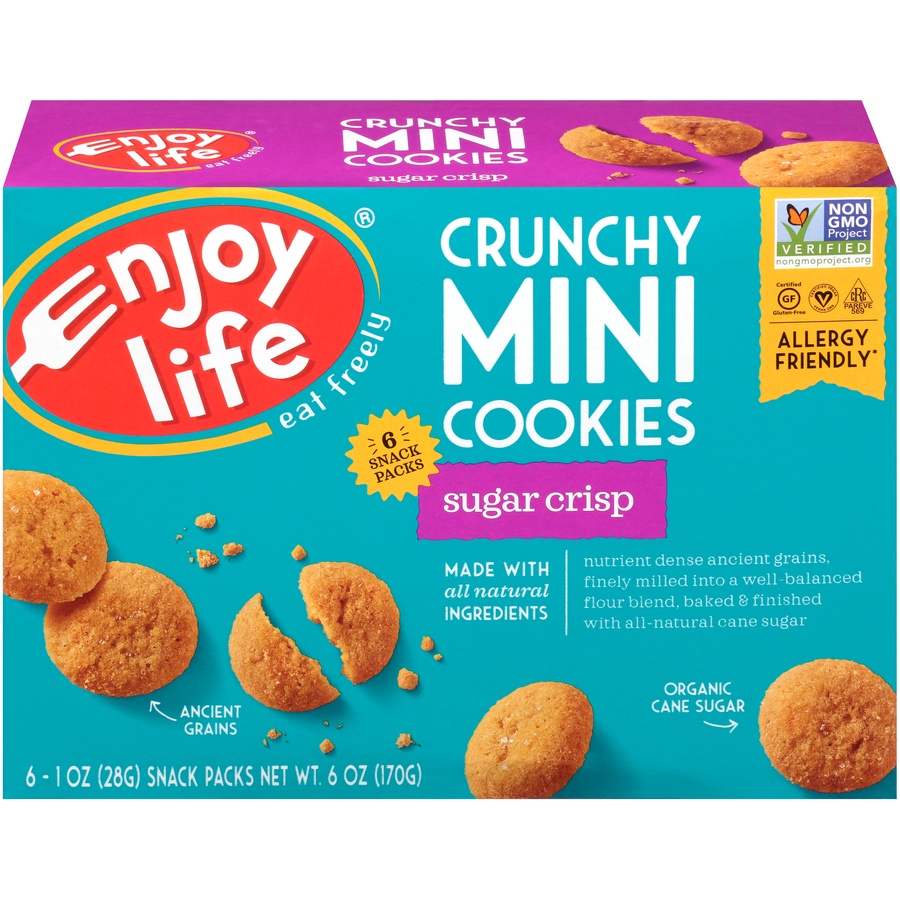 slide 1 of 8, Enjoy Life Crunchy Minis Sugar Crisp Snack Packs Snack Packs, 6 oz