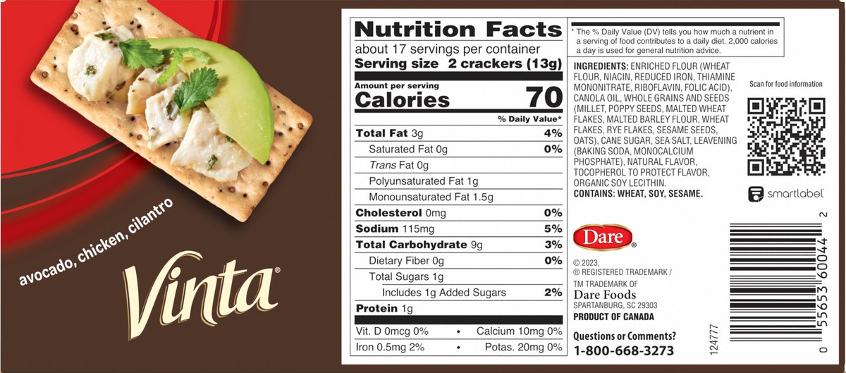 slide 4 of 10, Vinta Original Crackers, 7.9 oz