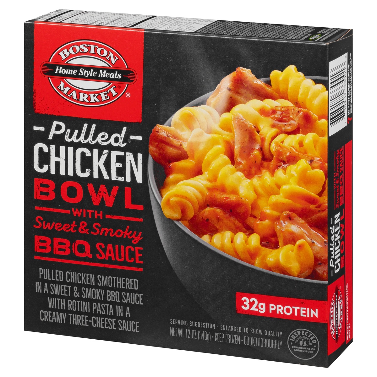 slide 3 of 11, Boston Market Home Style Meals Pulled Chicken Bowl with Sweet & Smoky BBQ Sauce, 12 oz