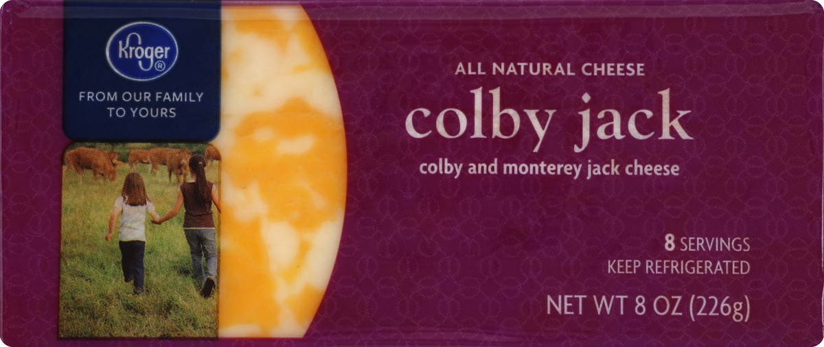 slide 1 of 6, Kroger Colby Jack Cheese Bar, 8 oz