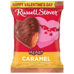 Russell Stover Valentine's Day Milk Chocolate Caramel Heart, 1.3 oz.