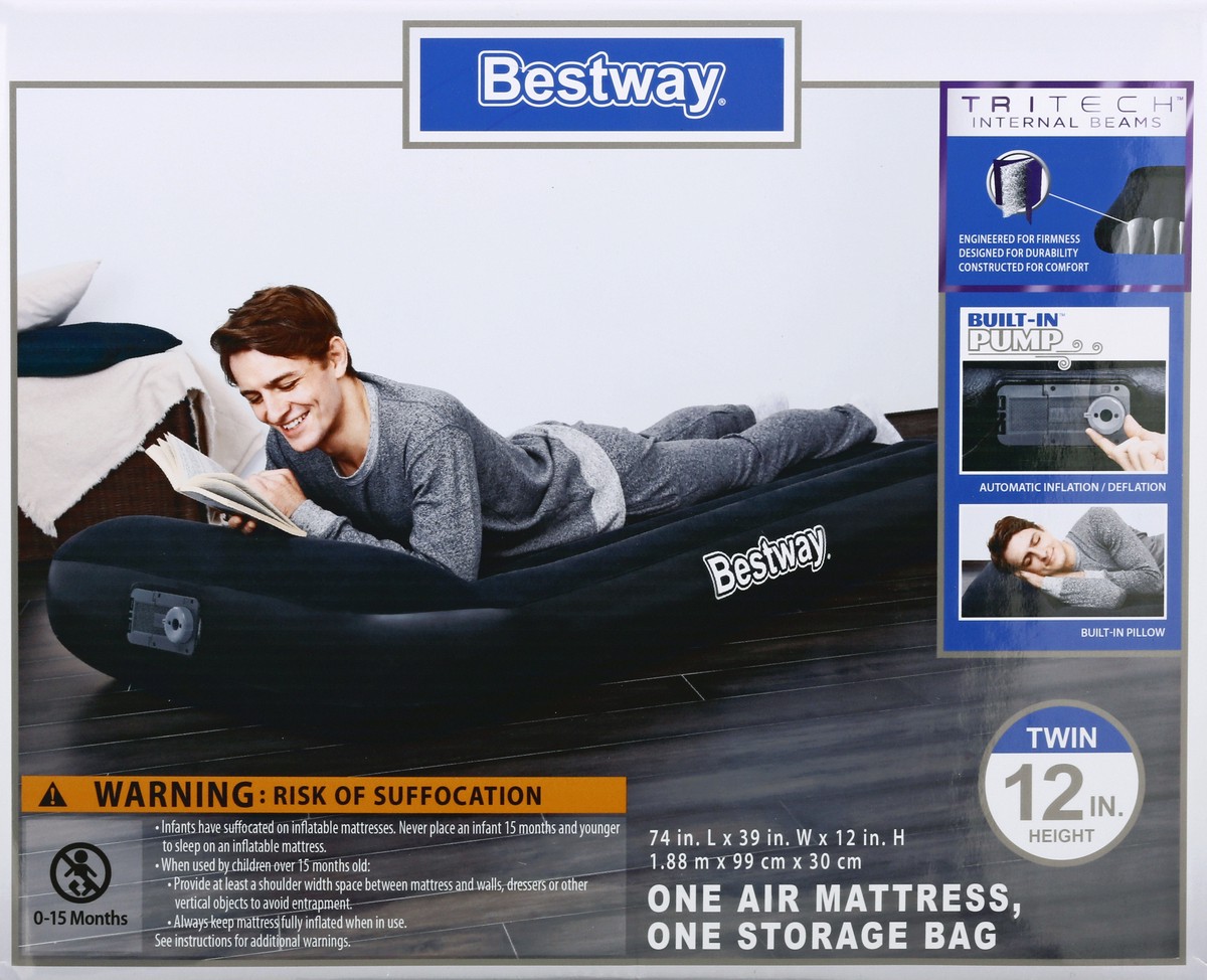 slide 3 of 11, Bestway 12 Inches Height Twin Air Mattress 1 ea, 1 ea