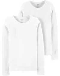 Carter's 2-Pack Cotton Undershirts - White - Size 8