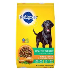 Pedigree Dog Food, Roasted Chicken & Vegetable Flavor, Healthy Weight, Adult 224 oz