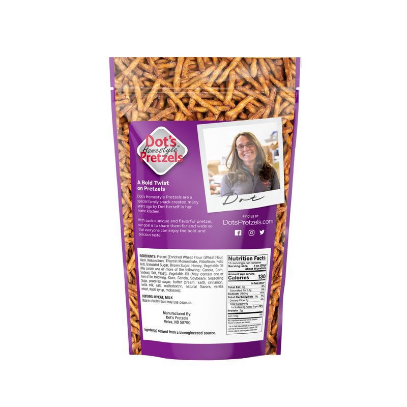 slide 2 of 2, Dot's Homestyle Pretzels Dot's Homestyle Cinnamon Sugar Pretzel Twists, 16 oz