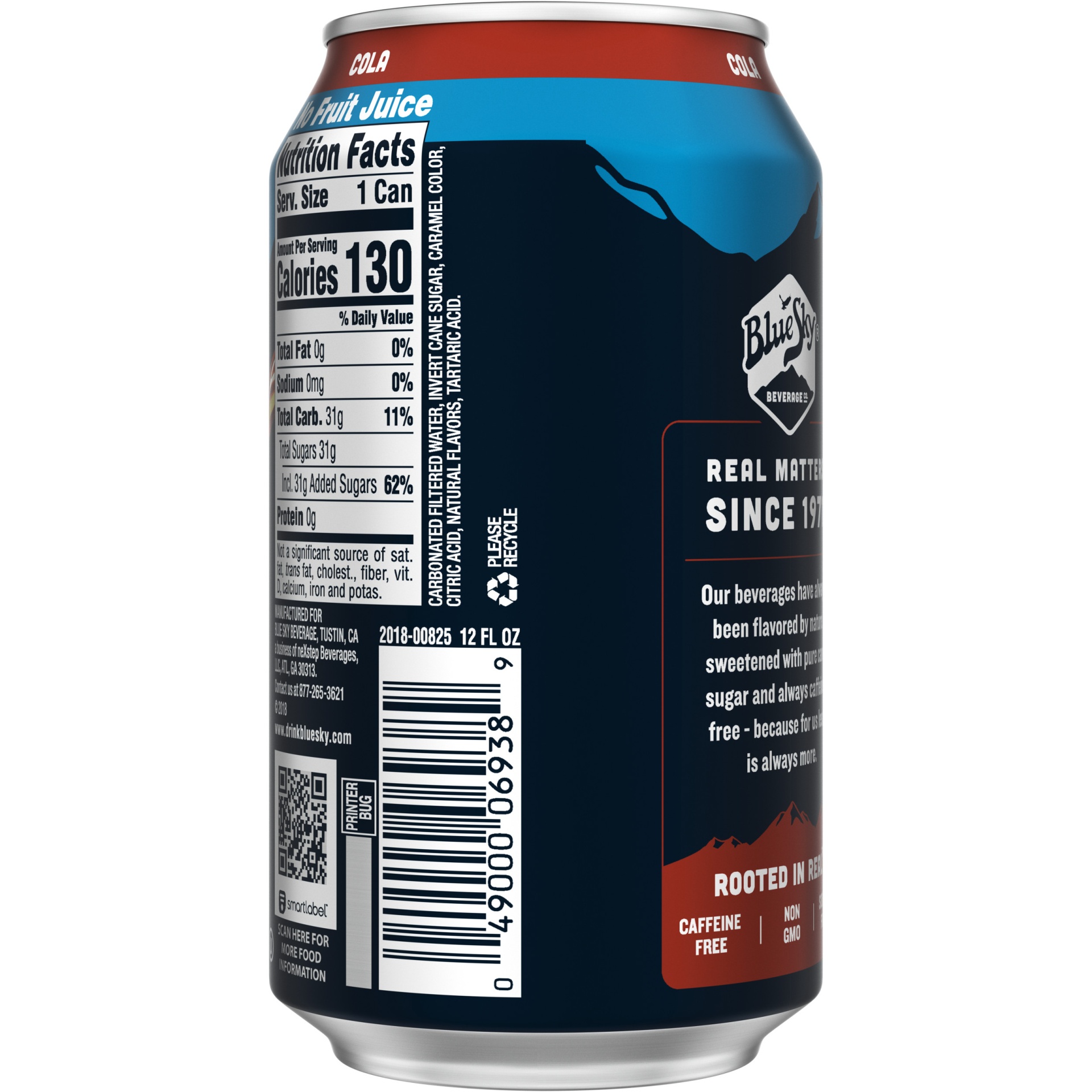 slide 3 of 7, Blue Sky Soda Natural Cane Sugar Cola, 6 ct; 12 fl oz