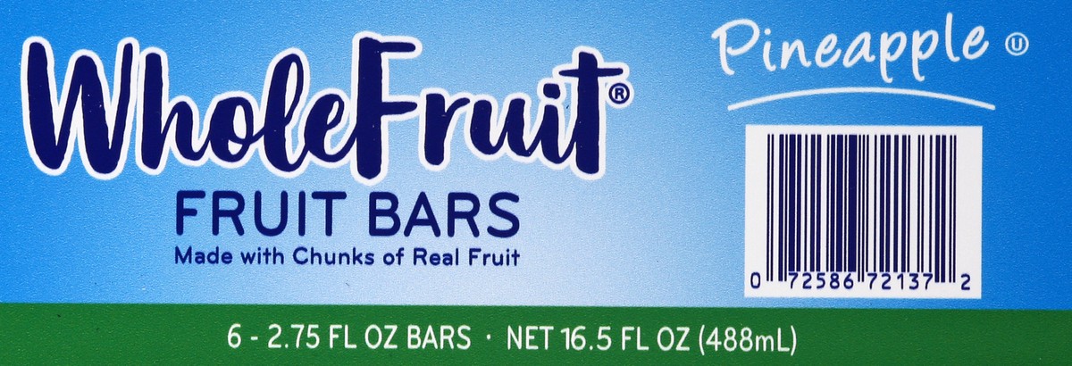 slide 10 of 13, Whole Fruit Pineapple Fruit Bars 6 ea, 6 ct