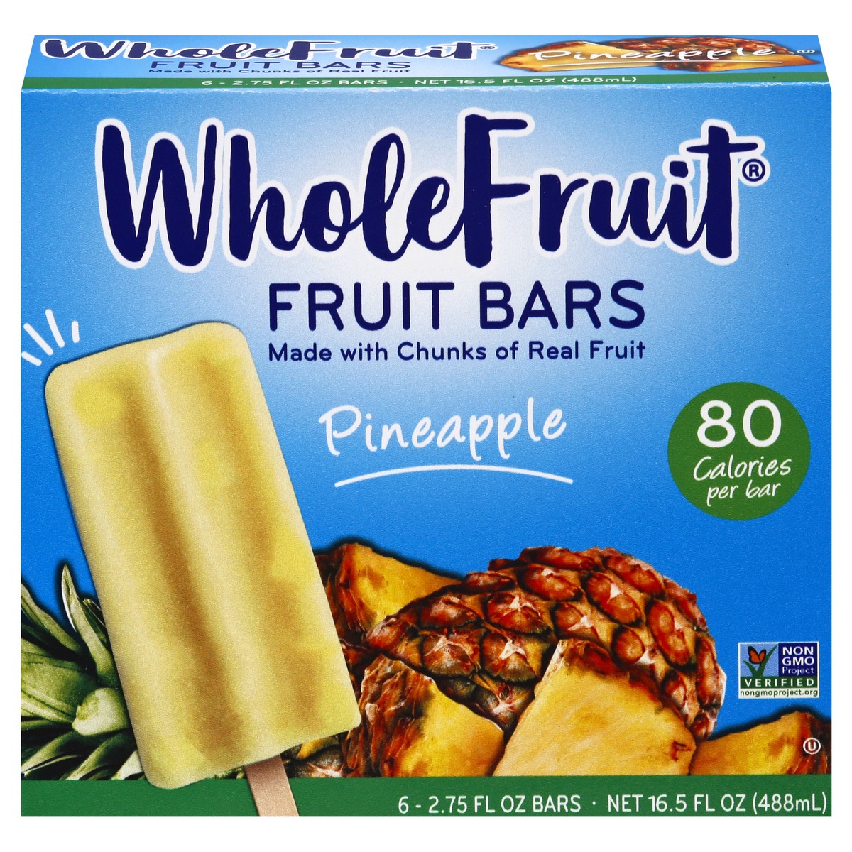 slide 1 of 13, Whole Fruit Pineapple Fruit Bars 6 ea, 6 ct