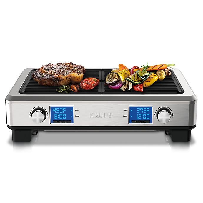 slide 6 of 9, Krups Stainless Steel Digital Indoor Smoke Less Grill, 1 ct