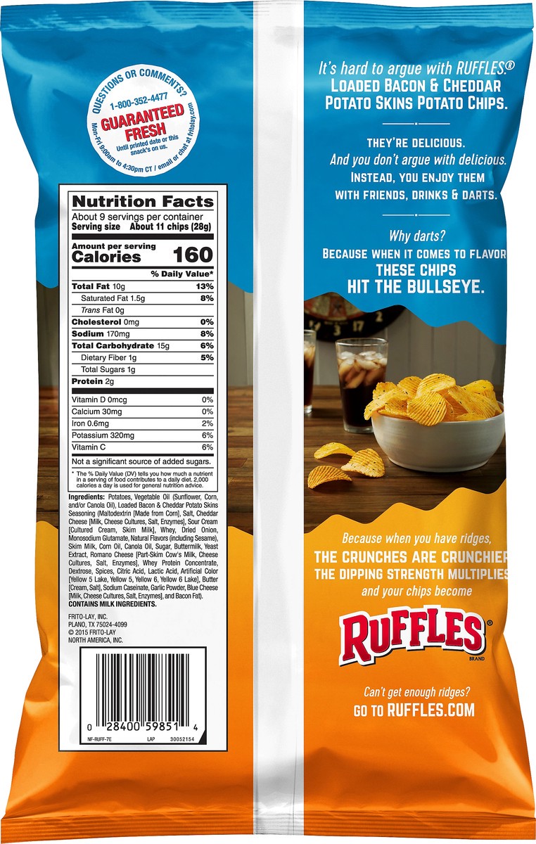 slide 3 of 5, Ruffles Potato Chips, 8.5 oz