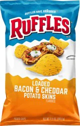 Ruffles Potato Chips, Loaded Bacon & Cheddar Potato Skins
