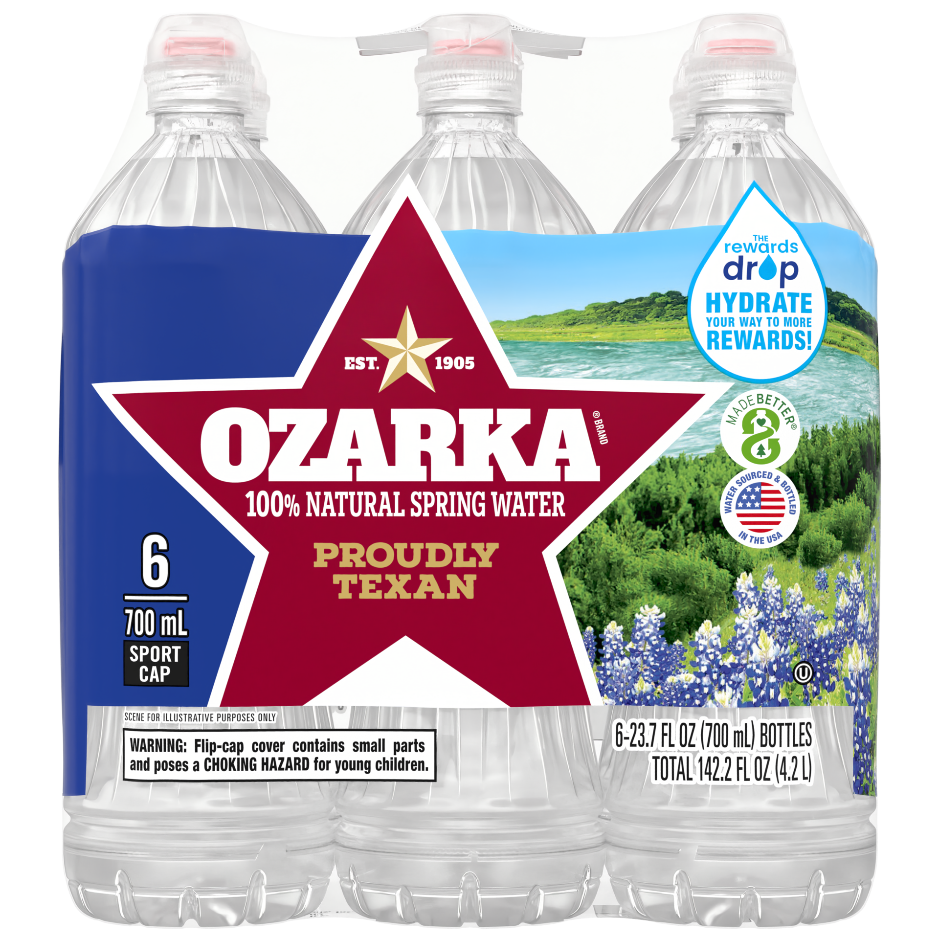 slide 1 of 5, Ozarka Water - 23.7 oz, 6 ct; 23.7 fl oz