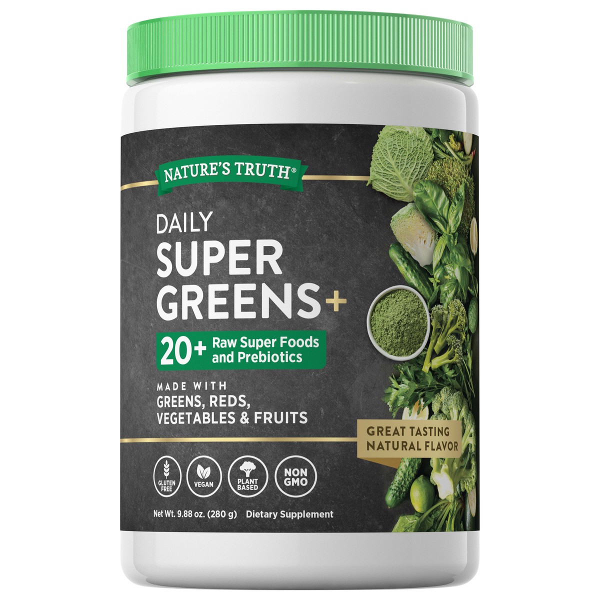 slide 1 of 4, Nature's Truth Daily Super Greens Powder, 9.88 oz