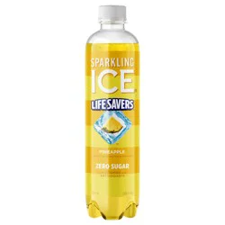 Sparkling Ice Life Savers Zero Sugar Pineapple Sparkling Water 17 fl oz Bottle