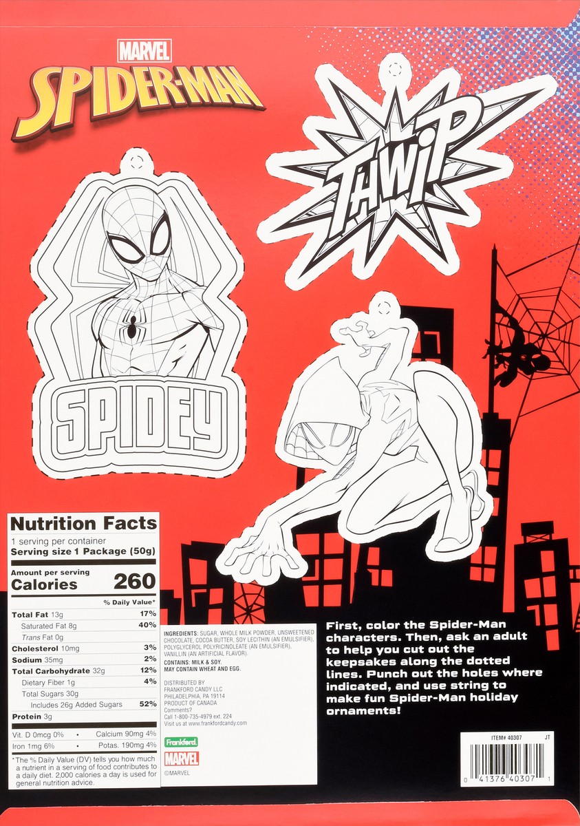 slide 9 of 9, Spider-Man Holiday Countdown Calendar Milk Chocolates 24 ea, 1.76 oz