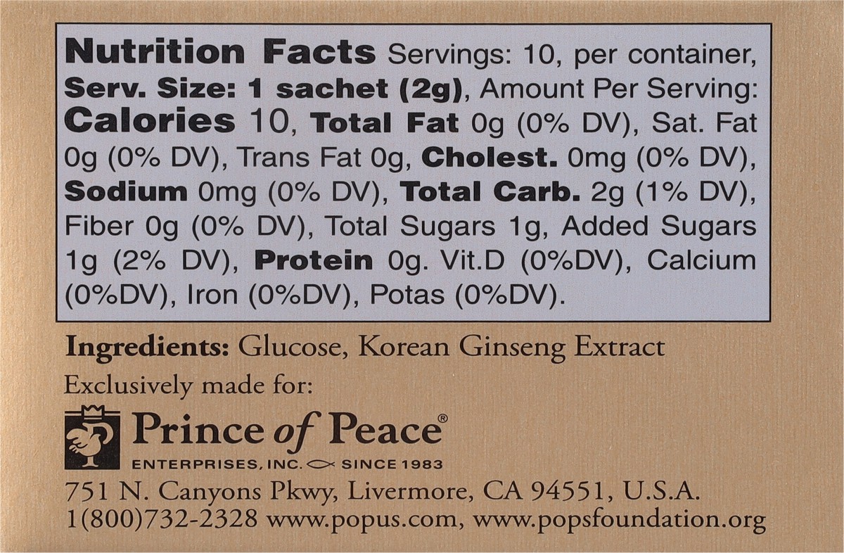 slide 5 of 9, Prince of Peace Korean Instant Ginseng Tea, 0.7 Oz, 0.7 oz