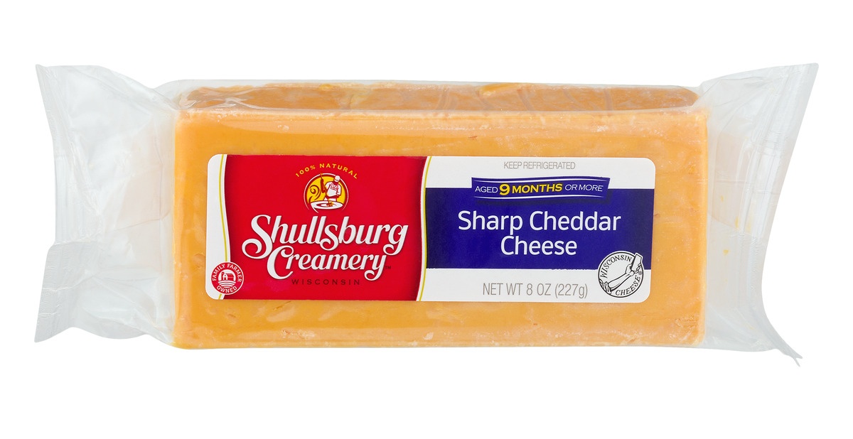 slide 1 of 1, Shullsburg Creamery Sharp Cheddar Cheese, 8 oz