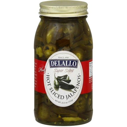 slide 1 of 1, DeLallo Jalapenos, Hot, Sliced, 25.5 oz