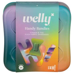 Welly Handy Bandies Finger & Toe Flexible Fabric Bandages 24 ea